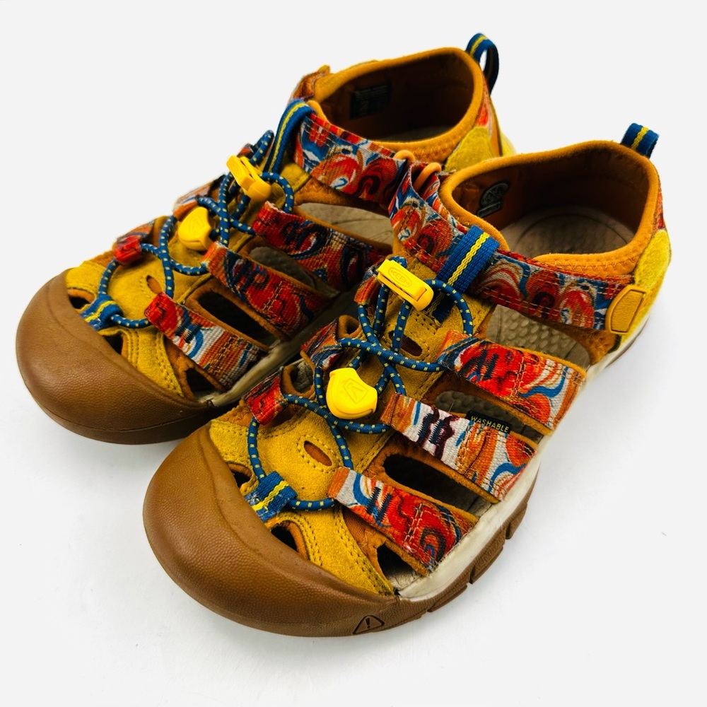 Keen Newport X Outdoor Afro Closed Toe Sandal Waterproof Shoe Orange Peel/Yellow